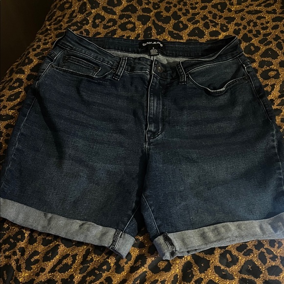 Dkny Pants - DKNY Dark Indigo Denim Rolled-Hem Women's Shorts